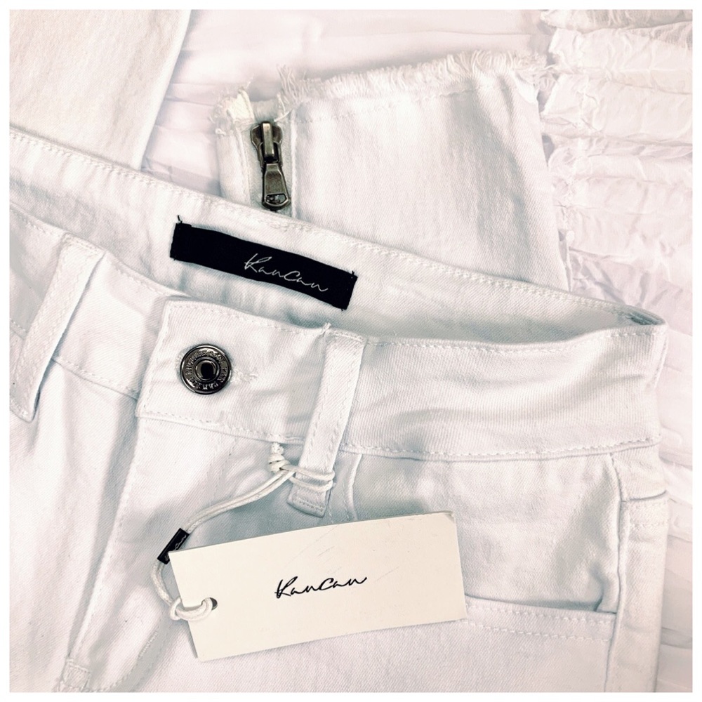KanCan Gemma Frayed Hem Ankle ZIP Size 1/24 NWT 24/26
